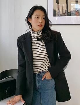 Rum boxy button jacket_H