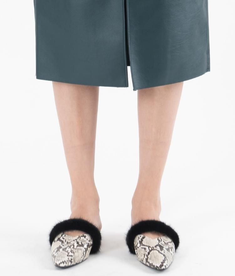 Mink Strap Mule