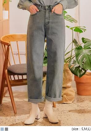 VOYDI ROLL UP WIDE DENIM PANTS