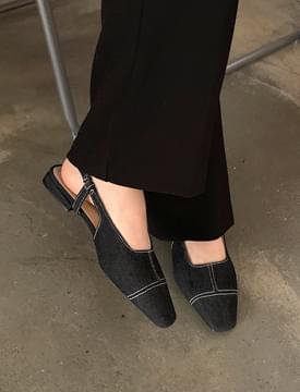 Vintage stitch flat shoes_U