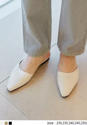 MOSELLE OBLIQUE LINE MULE SLIPPER