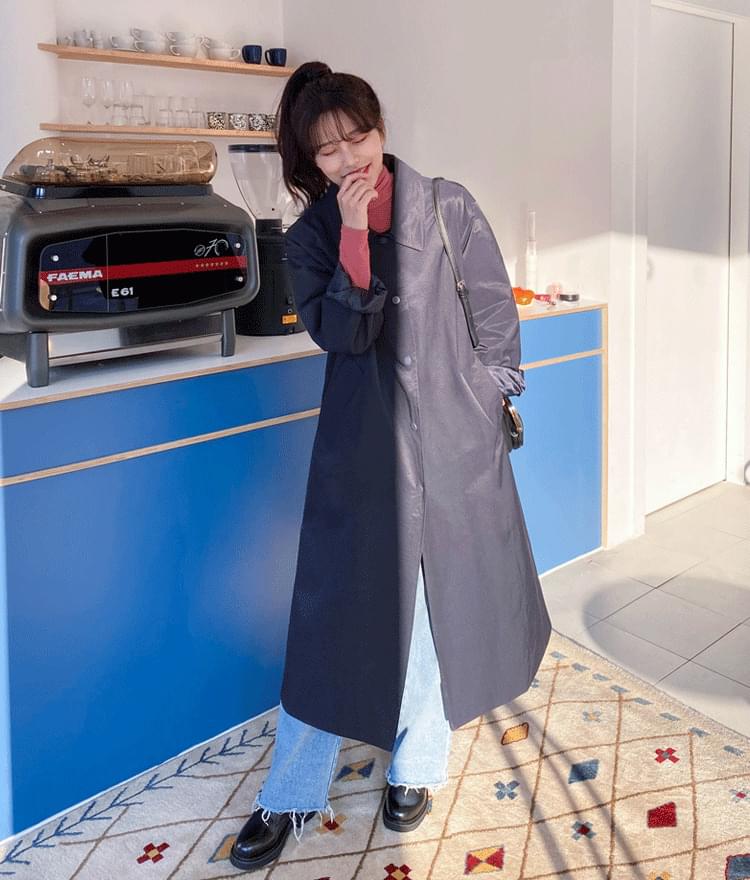 바스락 롱 트렌치 코트