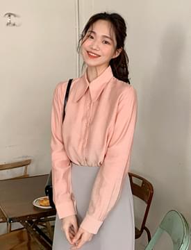 Ade satin collar blouse_C ブラウス