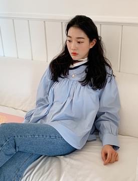 Rain shirring puff blouse_C ブラウス