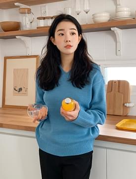 Moment loose v-neck knit_C ニット