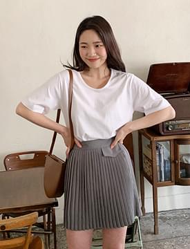 Clean round neck T_C 半袖
