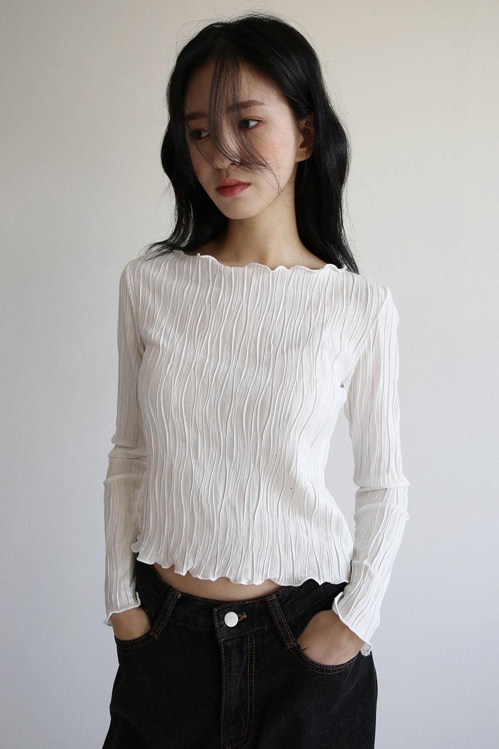 cotton pleats top