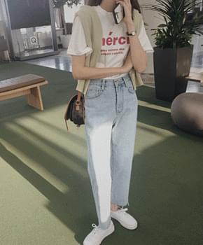 미오 레터링 반팔티