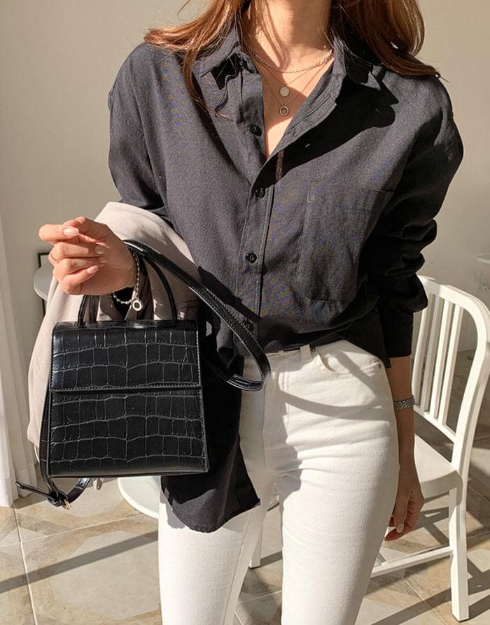 Oxford Overfit Shirt blouses