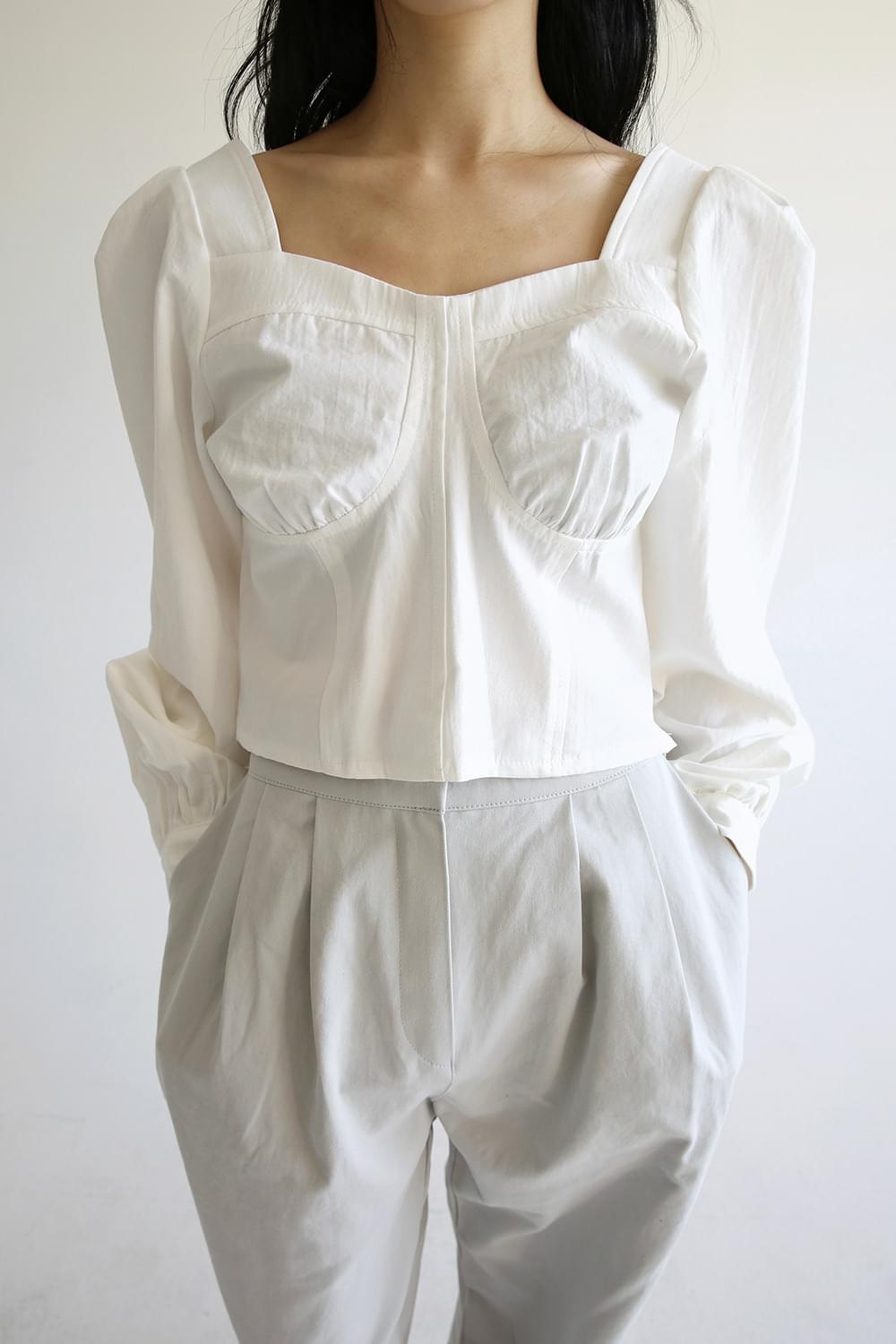 bustier crop blouse