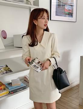 Lady collar mini ops_P 洋裝
