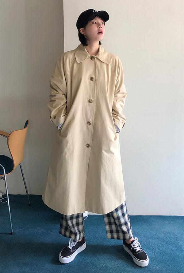 리플 베이직 버버리 코트