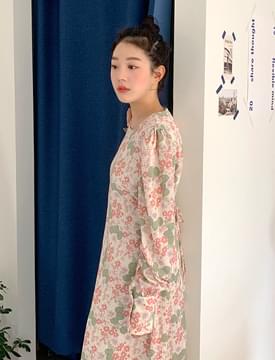 Lavender puff long ops_J 洋裝