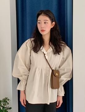 Pintuck shirring lace blouse_P 襯衫