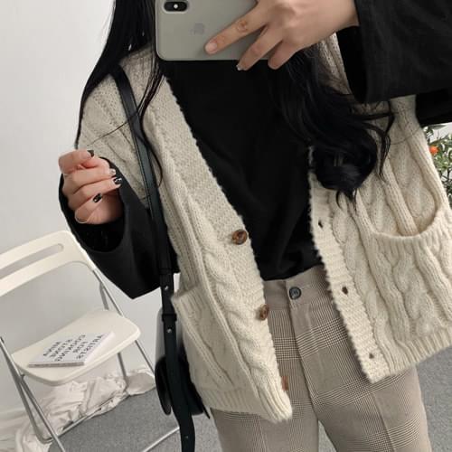 베이직꽈배기조끼