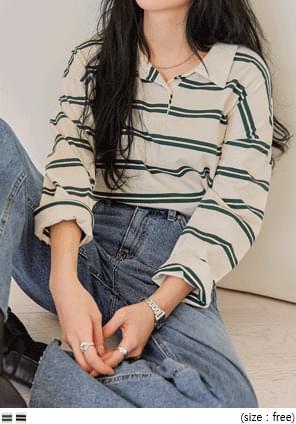 BROD DOUBLE STRIPE COLLAR T