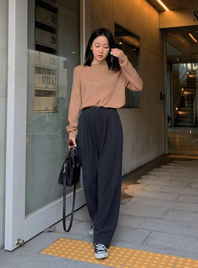 핀턱 와이드 롱 pants (*2color)