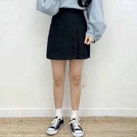 하프 플리츠 스커트
