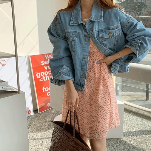 메이비 플라워 미니 원피스