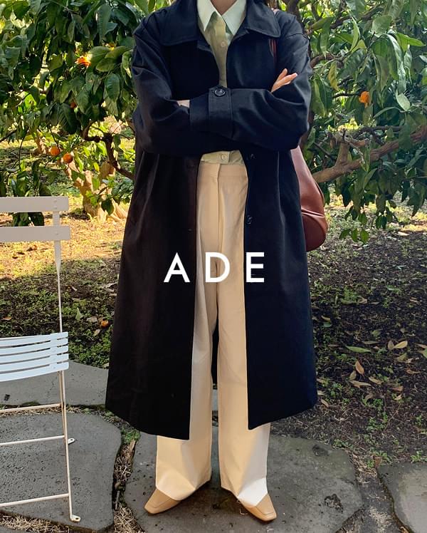 cotton single long coat