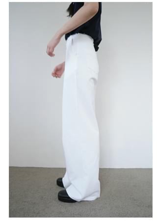 natural maxi cotton pants (2colors)