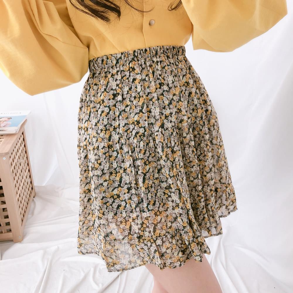 Cancan floral mini skirt skirt