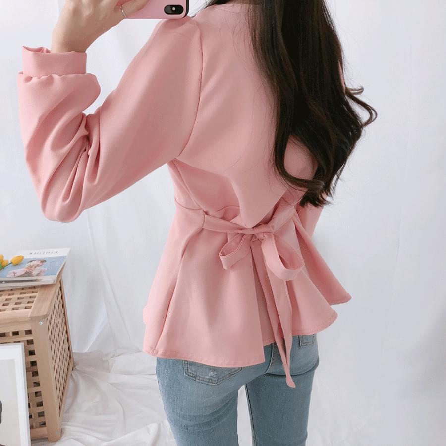 Full Square Back Ribbon Blouse blouses