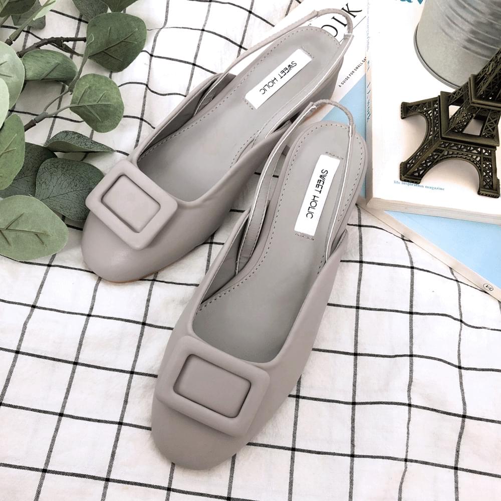 903 Square Point Slingback flats
