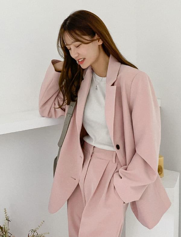 모던 오버핏 싱글버튼 자켓
