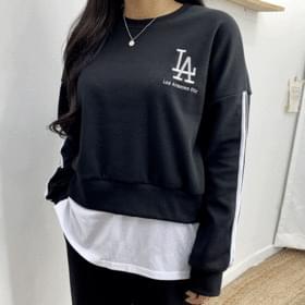 크롭 엘에이 맨투맨