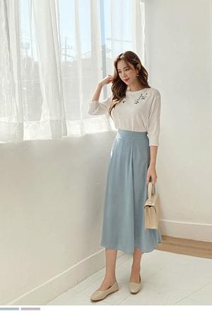 Sky Goddess Fit Chiffon Long Skirt