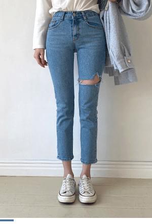 Slim fit denim pants
