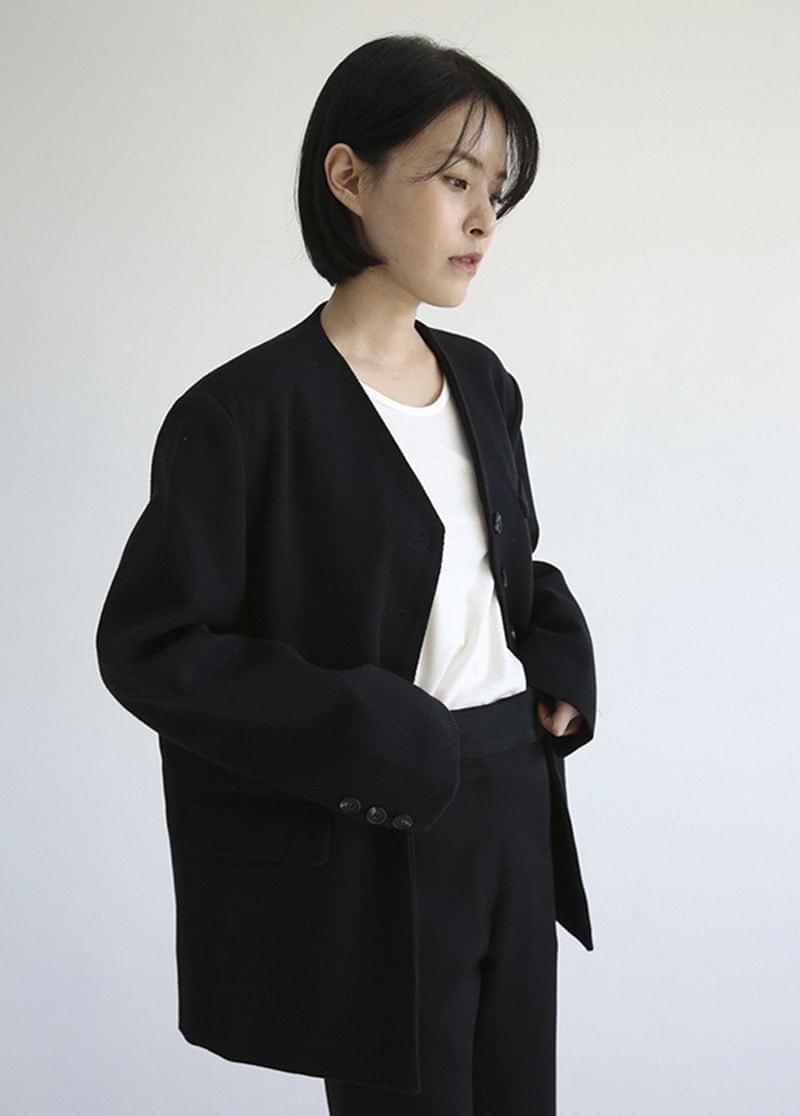 카라리스 버튼 롱 자켓