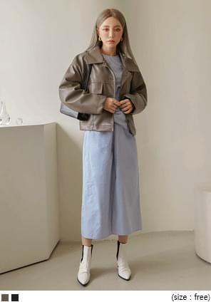 LIX BOXY LEATHER JACKET