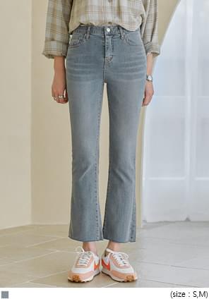 FRET SEMI BOOTS DENIM PANTS