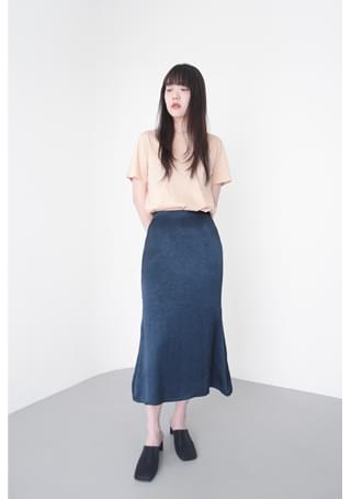 crease A-line midi skirt (2colors)