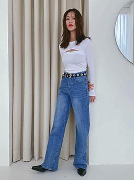 와이드 너츠 데님팬츠