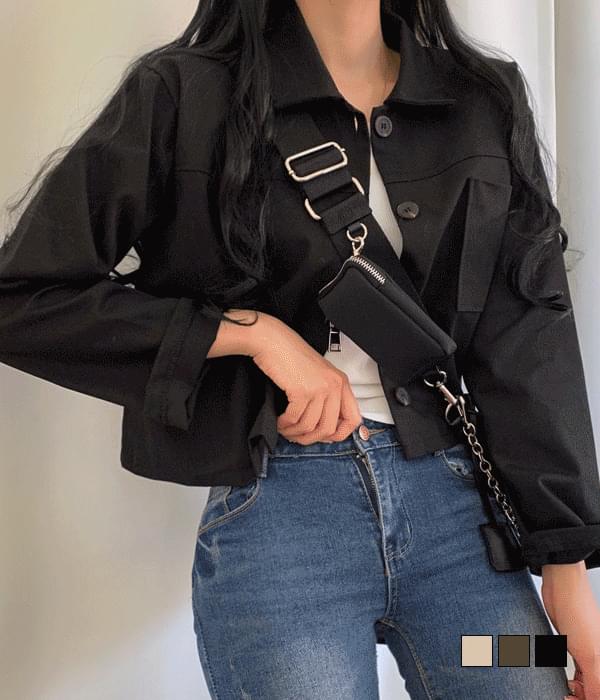 밀리 원포켓 숏 코튼 자켓