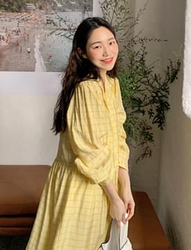 Brillant Check Long Dress 洋裝