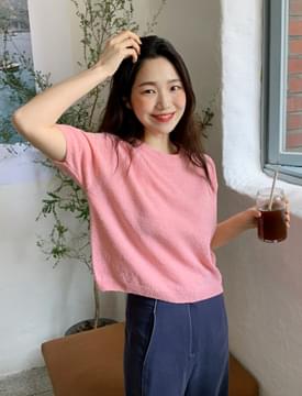 Sharman Crop Short Sleeve Knit 針織衫