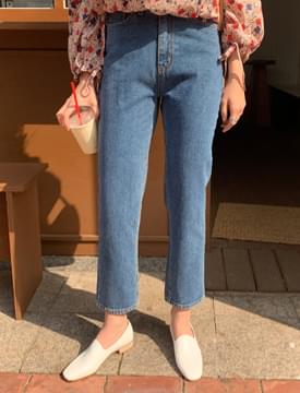 Slim date cropped denim pants 牛仔褲