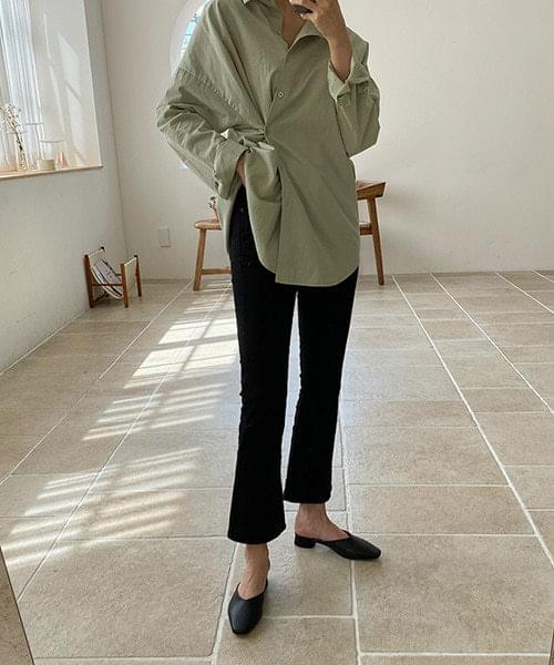 Bootcut cotton pants