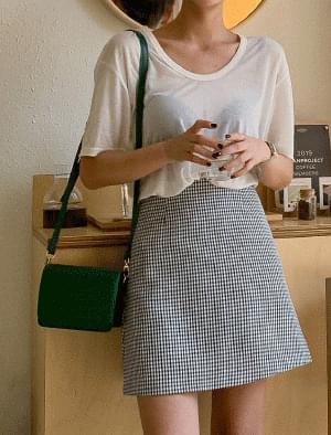 Classic Check A Line Mini Skirt スカート