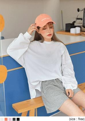 DYAN BALLOON SLIT BOXY COTTON T 長袖