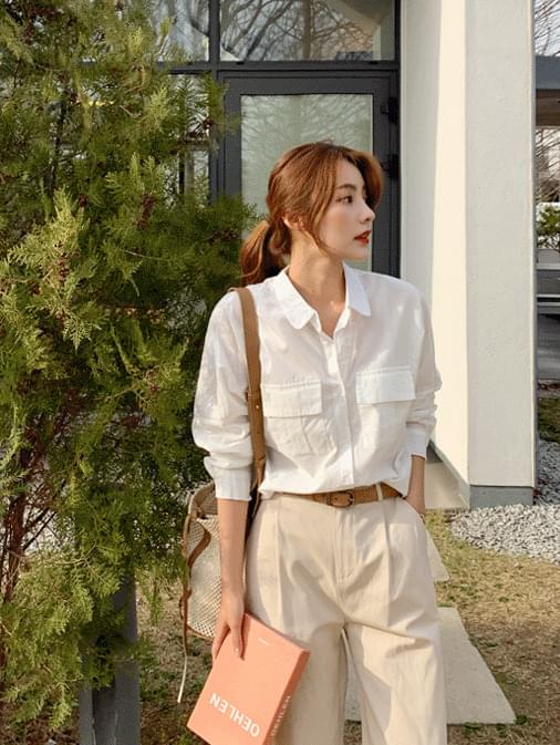 Wayne pocket overfit shirt blouse ブラウス