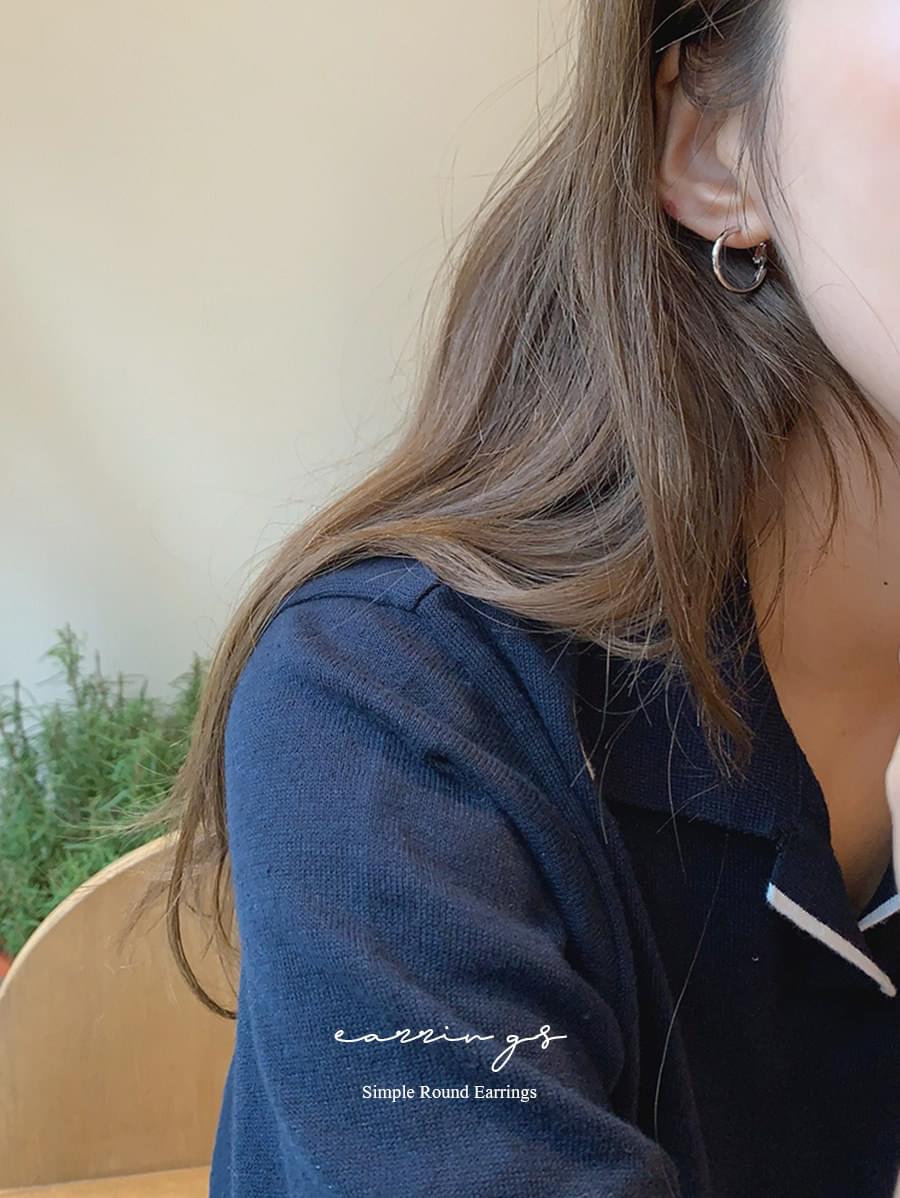 심플 라운드 이어링