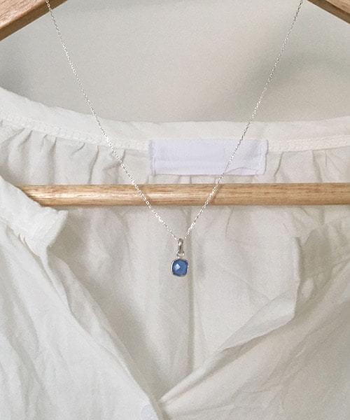 blue necklace