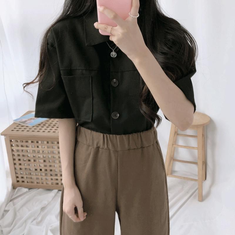 마크 포켓 린넨 반팔 자켓 (jk0181)