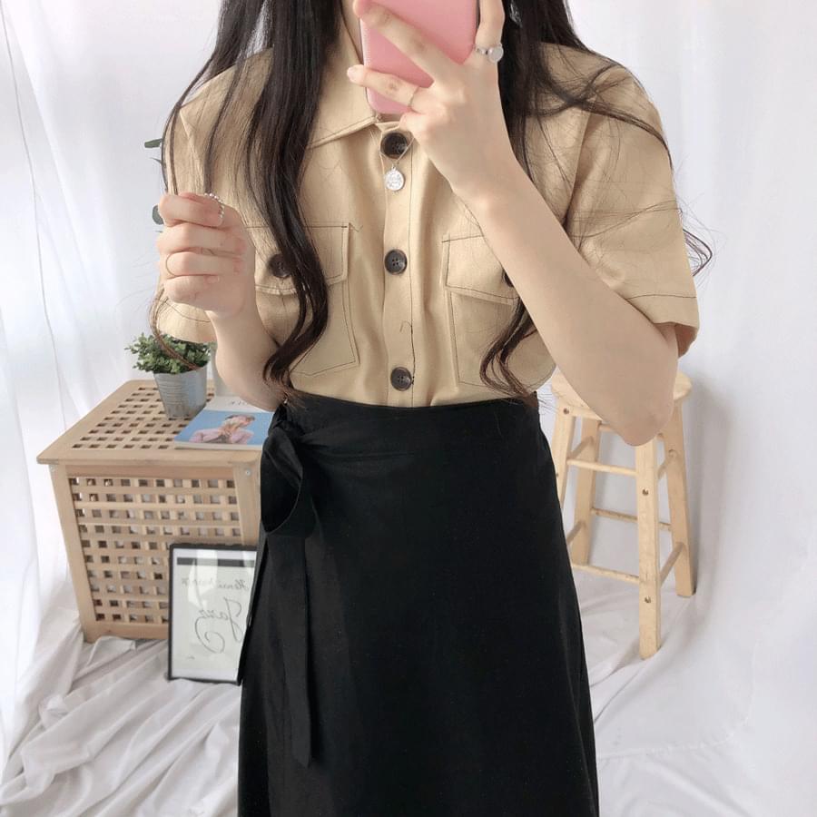 체스 스티치 반팔 자켓 (jk0183)