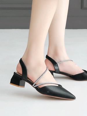 케이븐 슬링백 미들힐 펌프스 4cm